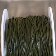 Шнур кожаный, цвет серо-зеленый, диаметр 1 мм