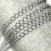 Цепочка "Стил-твист 304", цвет стальной, звено 5x3.5x0.6 мм