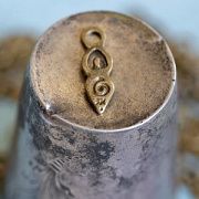 Подвеска металлическая "Тика", цвет античная бронза, 17х5х2 мм