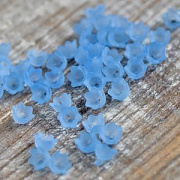 Бусина, акрил "Ландыш", цвет голубой матовый, 10х6 мм