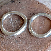 Коннектор "Колечко", цвет античное серебро, 20х18х3 мм