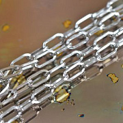 Цепочка "Скрепка", цвет платина, звено 9.5x4.5x1 мм