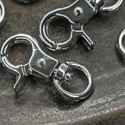 Карабин, цвет платина, для брелоков, 30 мм