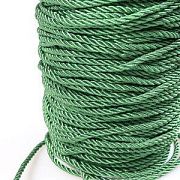 Шнур витой из полиэстера, цвет зеленый, 3.5 мм