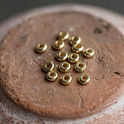 Разделительная бусина "Абакус", цвет золото,  4x1.5 мм