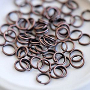 Колечко двойной крутки 6, цвет красная медь, 6х0.7 мм (уп ок. 35 шт)