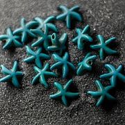 Бусина говлит синтетический "Морская звезда", цвет голубой, 15х5.5 мм