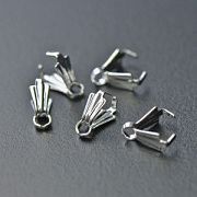 Бейл с тиснением, 304 Stainless Steel, цвет серебро, 8x7.5x3 мм