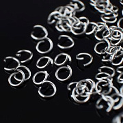 Колечко соединительное 5, 304 Stainless Steel, цвет стальной, 5 мм (уп ок. 230 шт)