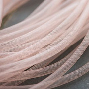 Ювелирная сетка, пластик, цвет персиковый, диаметр 8 мм