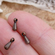 Наконечник для цепочки, цвет красная медь, 7х2.5 мм (уп 30 +/-2 шт)