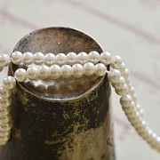Бусина, имитация жемчуга, стекло 3, цвет сливочный, 3 мм (уп 100+/-10 шт)