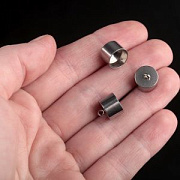 Концевик "Цилиндр", для бисерного шнура, 304 Stainless Steel, 10х10 мм