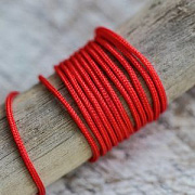 Шнур, полиэстер, цвет красный, 1 мм  
