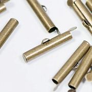 Застежка для бисерного полотна, цвет античная бронза, 26х5 мм
