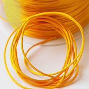 Шнур атласный для кумихимо, цвет насыщенный желтый, 1 мм (уп 4 м)