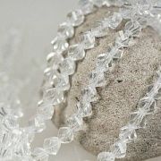 Бусина, стекло "Яблоко" 8, граненая, цвет прозрачный, 8х8 мм