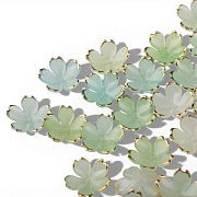 Бусина, акрил "Цветок сакуры", зеленый микс, 17.5x18x5 мм