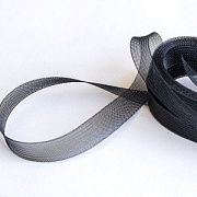 Ювелирная сетка плоская, пластик, цвет черный, ширина 15 мм