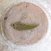 Подвеска металлическая "Крыло", цвет античная бронза, 30х9х1.5 мм