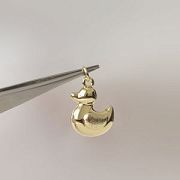 Подвеска металл "Резиновая уточка", позолота, 18x14x7 мм