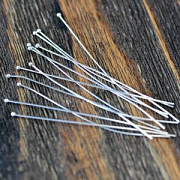 Пины с шариком, цвет серебро, 50х0.6 мм (120 шт)