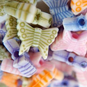 Бусина, акрил "Бабочка", цветовой микс, 15.5 мм