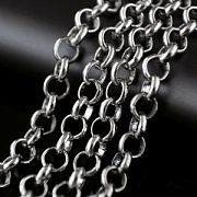 Цепочка "Раунд", цвет платина, звено 5x1.5 мм