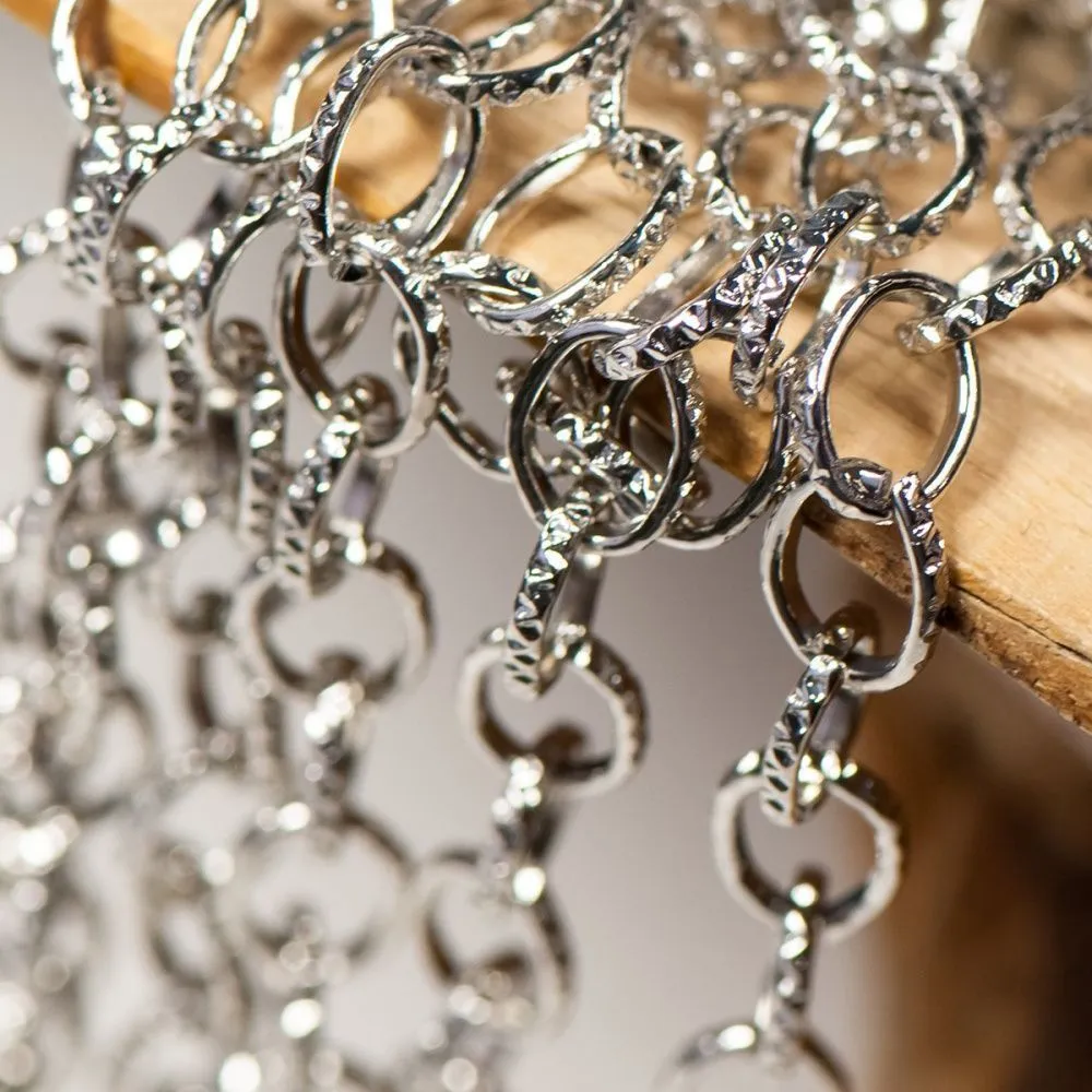 цепочка "даймонд", цвет платина, звено 8x6x1 мм