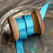 Лента, атлас, цвет морской волны, ширина 10 мм