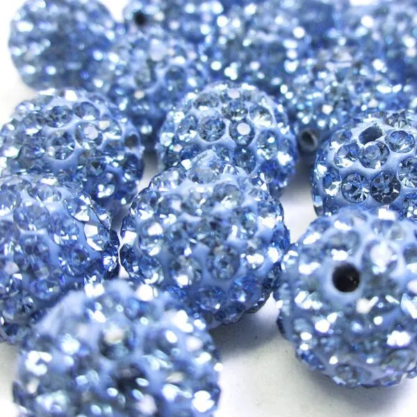 бусина "шамбала" 10, цвет сапфир, 10 мм