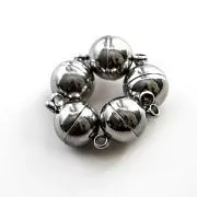 Застежка магнитная "Шарик", 201 Stainless Steel, цвет стальной, 17x10x10 мм