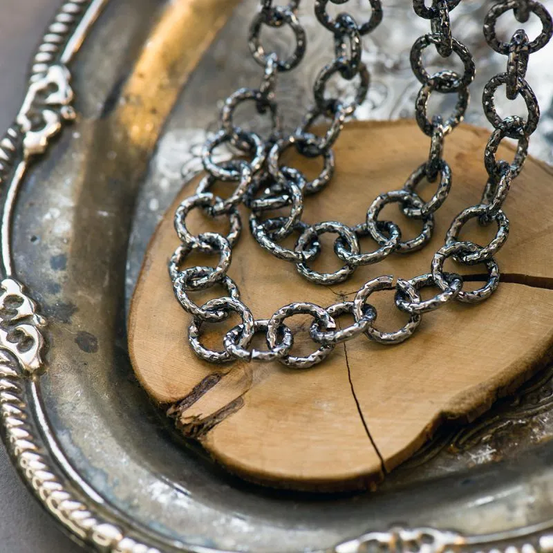 цепочка "текс", алюминий, цвет черный, звено 11.5x2 мм