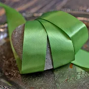 Лента, атлас, цвет желто-зеленый, ширина 25 мм