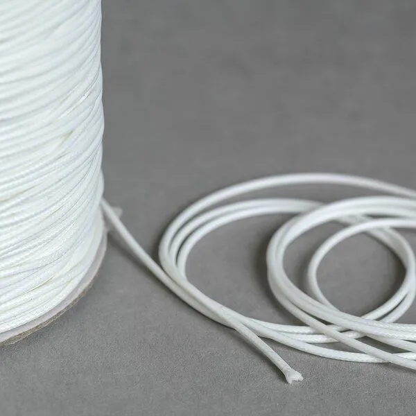 шнур вощеный, цвет белый, 1.5 мм