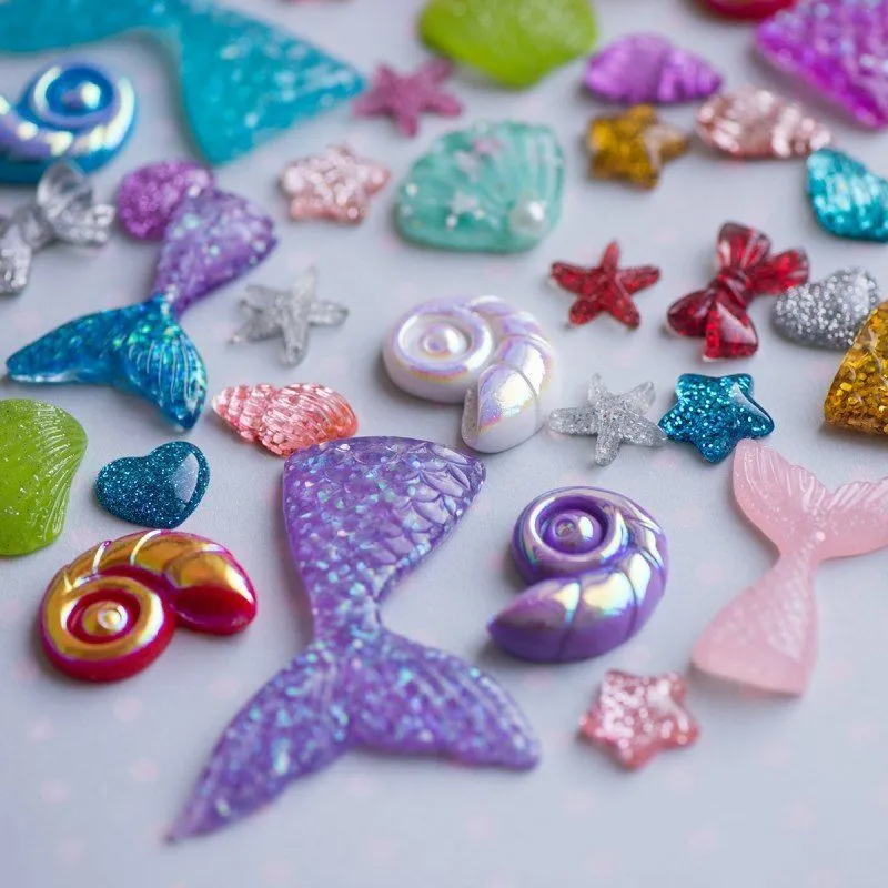 кабошон из смолы "гламур", цветовой и размерный микс