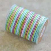 Шнур, полиэстер, цвет акварельный мультиколор, 1.5 мм, боб 4,5 м