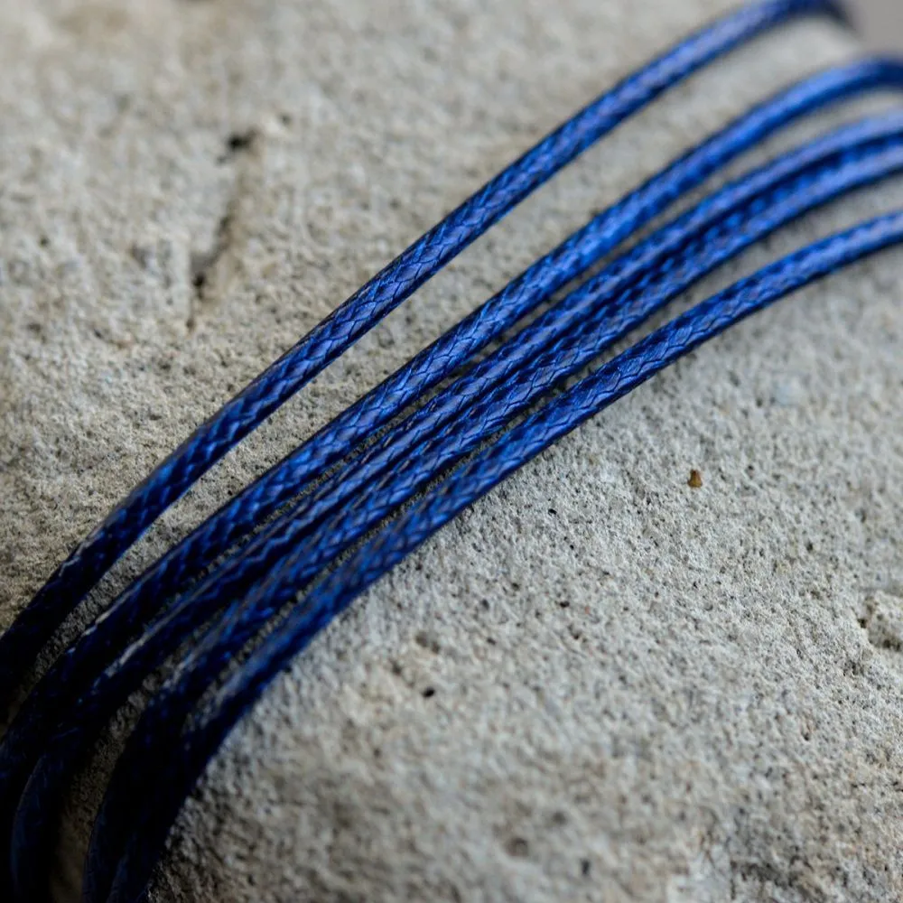шнур вощеный, цвет синий темный, 1.5 мм