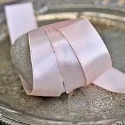 Лента, атлас, цвет розовый бледный, ширина 25 мм