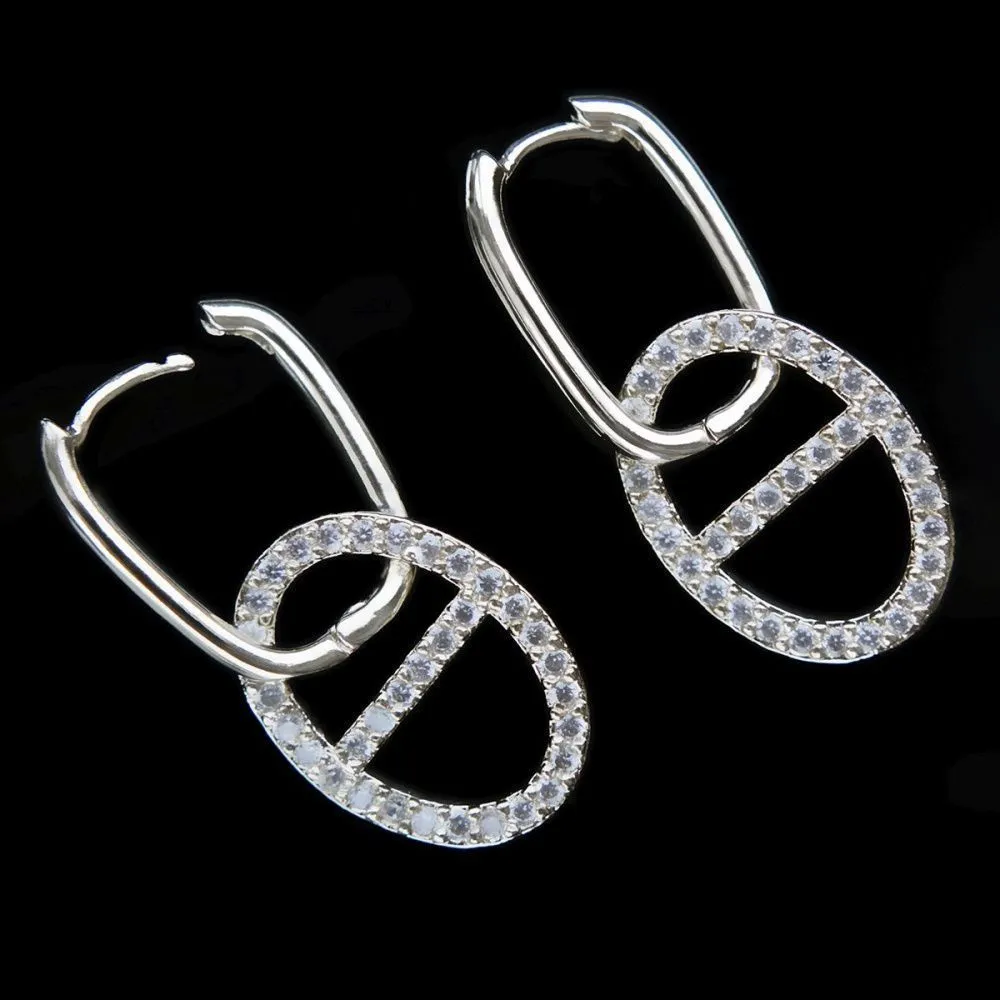 швензы "нексус", с цирконием, цвет платина, 35 мм