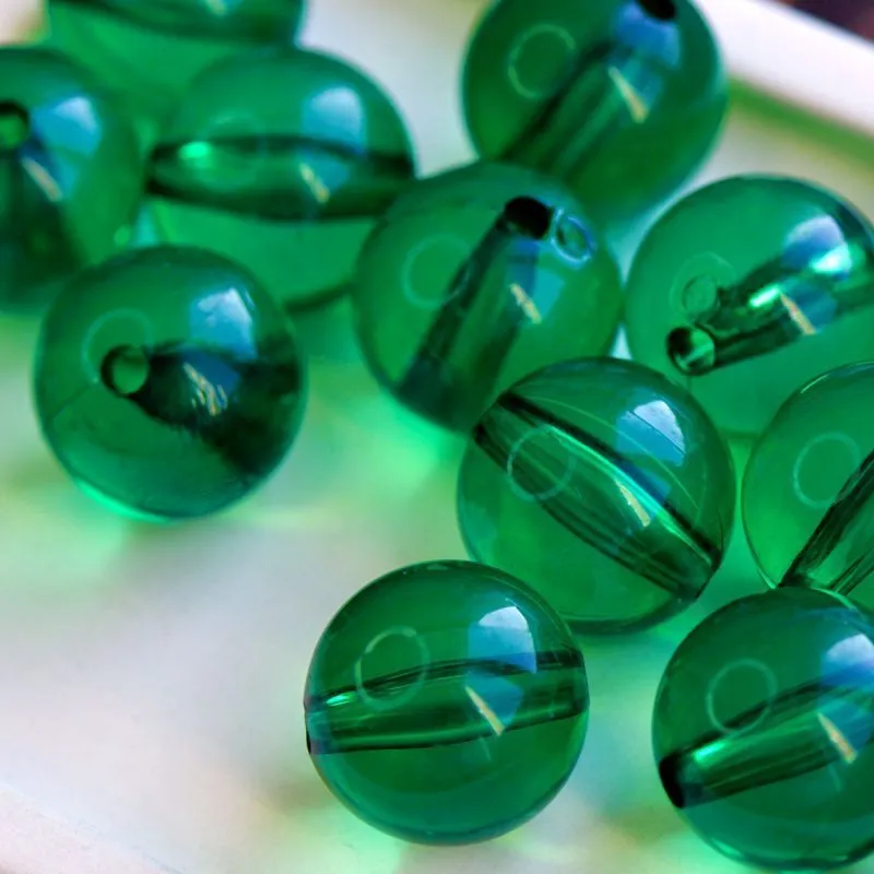 бусина, акрил 20, цвет зеленый, 20 мм