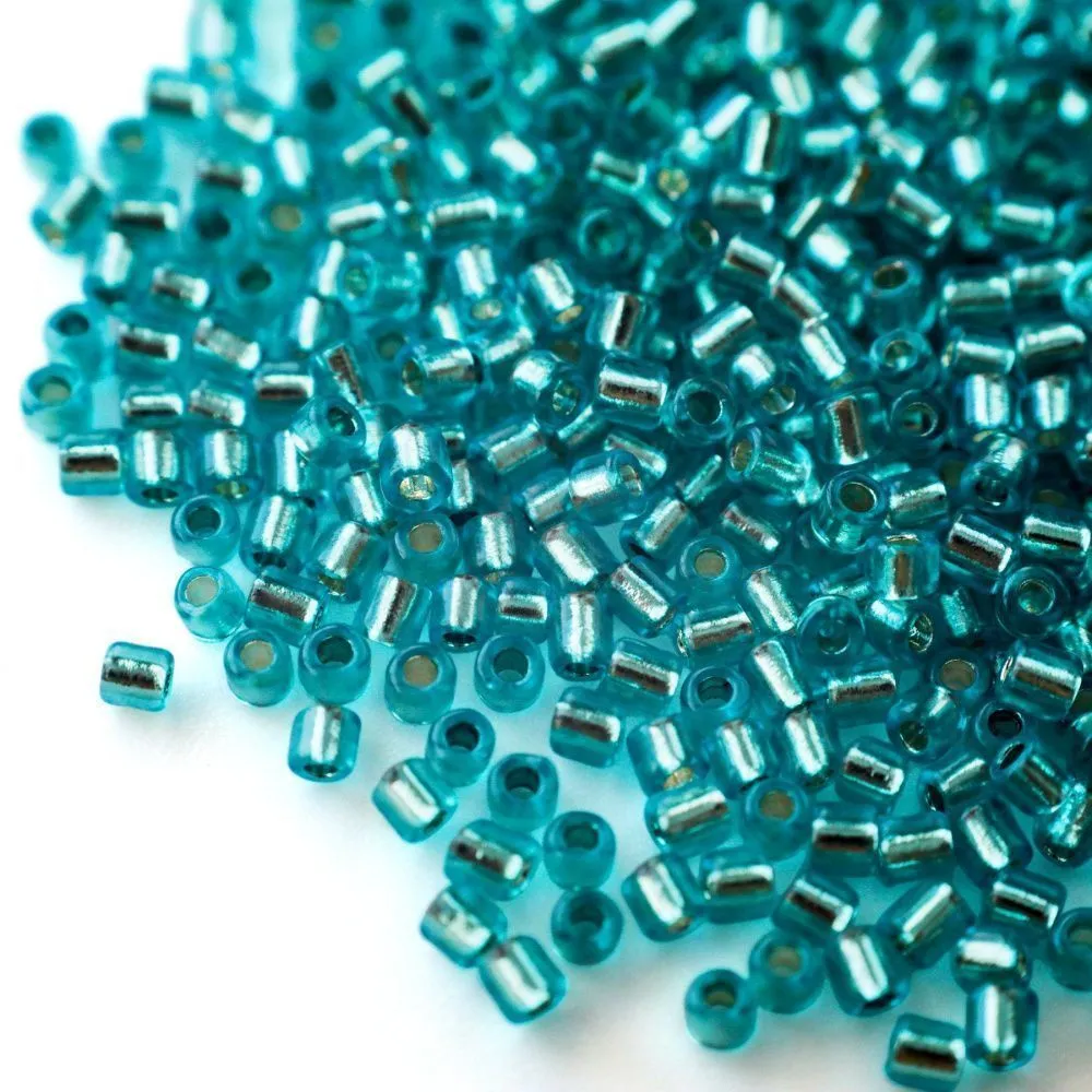 бисер "радуга", рубка, цвет бирюзово-голубой/серебрение (уп 7 г)
