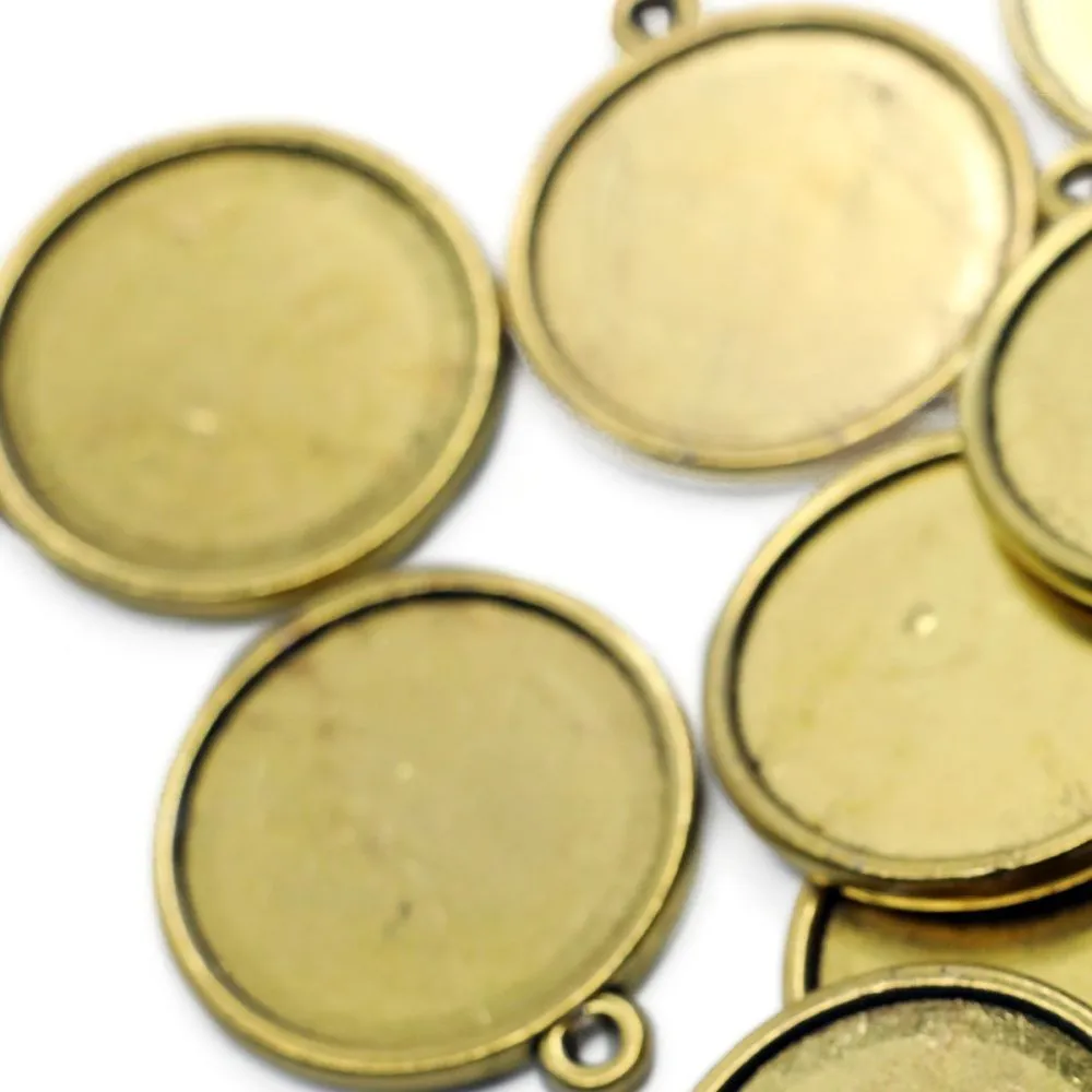 сеттинг круглый "торн", цвет античное золото, 29x25x2 мм