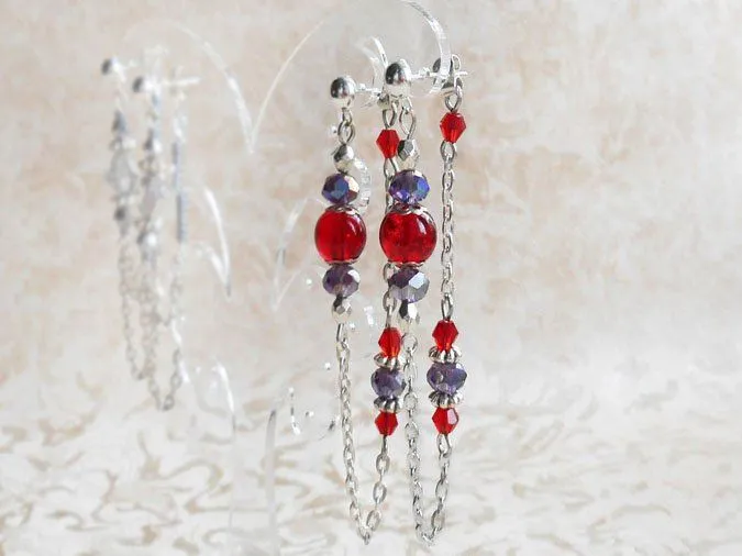 Серьги-гвоздики «Поздняя ягода»