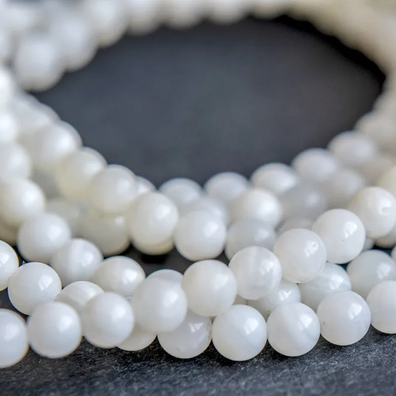 бусина из ракушки, "сишелл", цвет белый, 4 мм