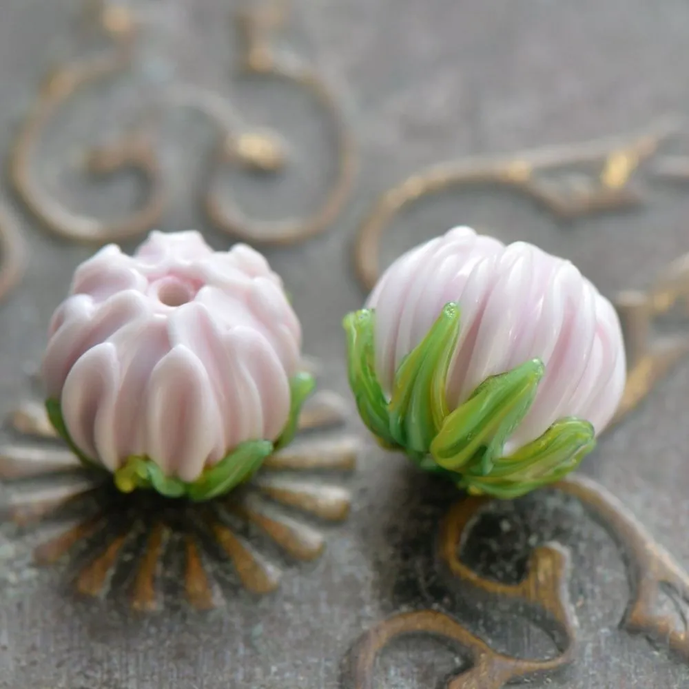 бусина, мурано "клевер", розовый, 22х15 мм