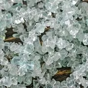 Бусина имитация аквамарина, осколки, цвет аквамариновый, размерный микс