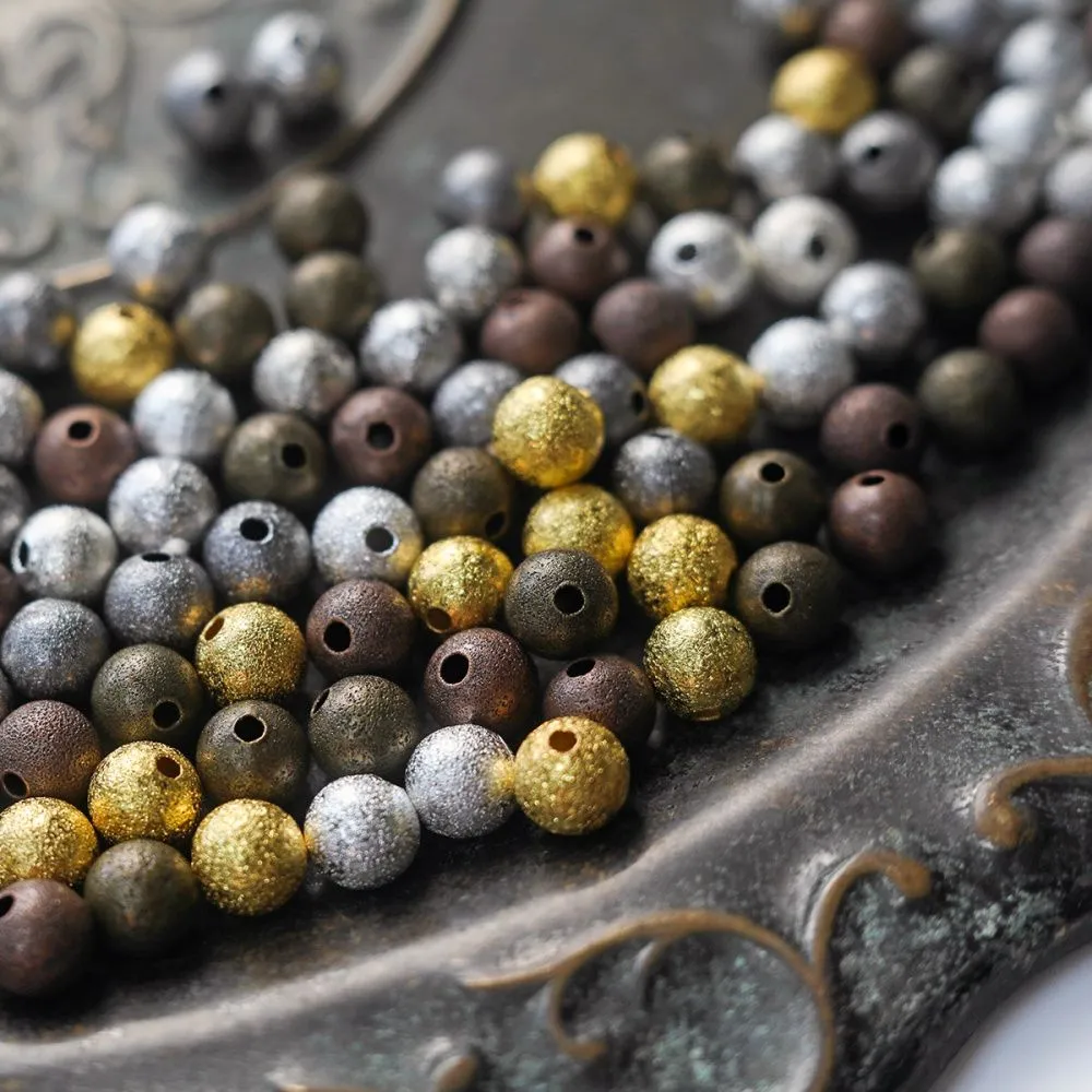 бусина, металл "звездная пыль" 8, цветовой микс, 8 мм