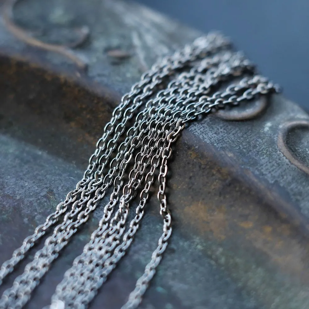 цепочка "кросс 304", цвет стальной, звено 2x1.5 мм