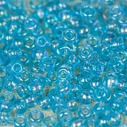 Бисер "Радуга", цвет голубой прозрачный АВ, 12/0 (уп 7 г)